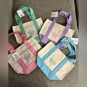 Trader Joe’s Canvas Mini Tote Bag - set of 4